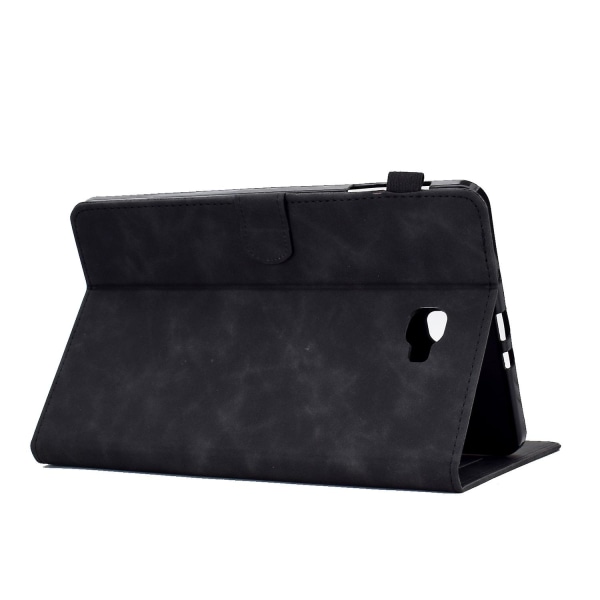 compatible with Samsung Galaxy Tab A 10.1 (2016) T580 / T585 Shockproof Case Pu Leather Butterfly Floral Pattern Printed Case Black - Image 4