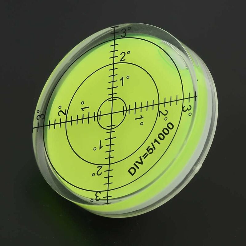 Round spirit level, 60mm diameter measuring tool, round vial with scale for balancing camera equipment - Image 5