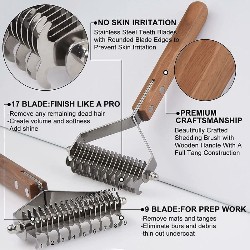Coat King Dog and Cat Brush, Pet Grooming Comb Deshedding Rake Significantly Reduces Shedding - Image 2