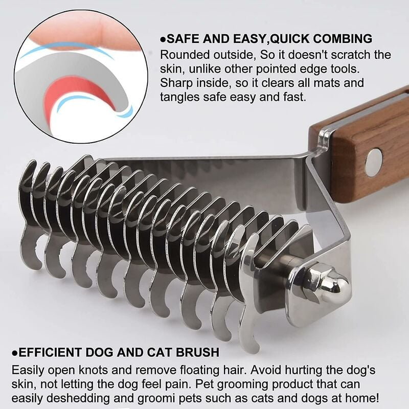 Coat King Dog and Cat Brush, Pet Grooming Comb Deshedding Rake Significantly Reduces Shedding - Image 3