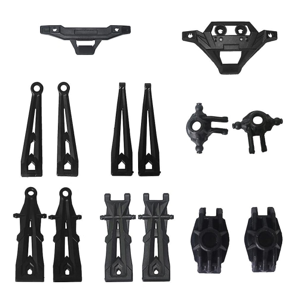 For XLH Hosim 9125 RC Car 14pcs Front Rear Upper Lower Control Arm Control Stub Axle Bumper Black - Image 1