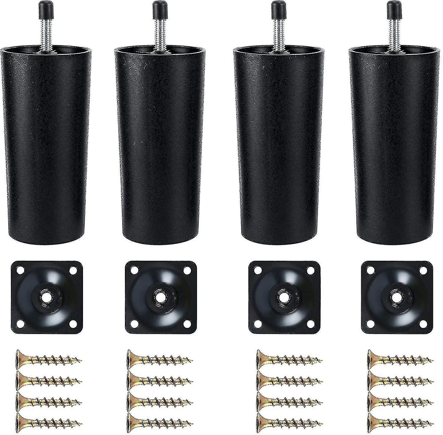 Plastic Sofa Legs, 4-Pack Replacement Sofa Legs Furniture Legs with Mounting Plates—yux - Image 1
