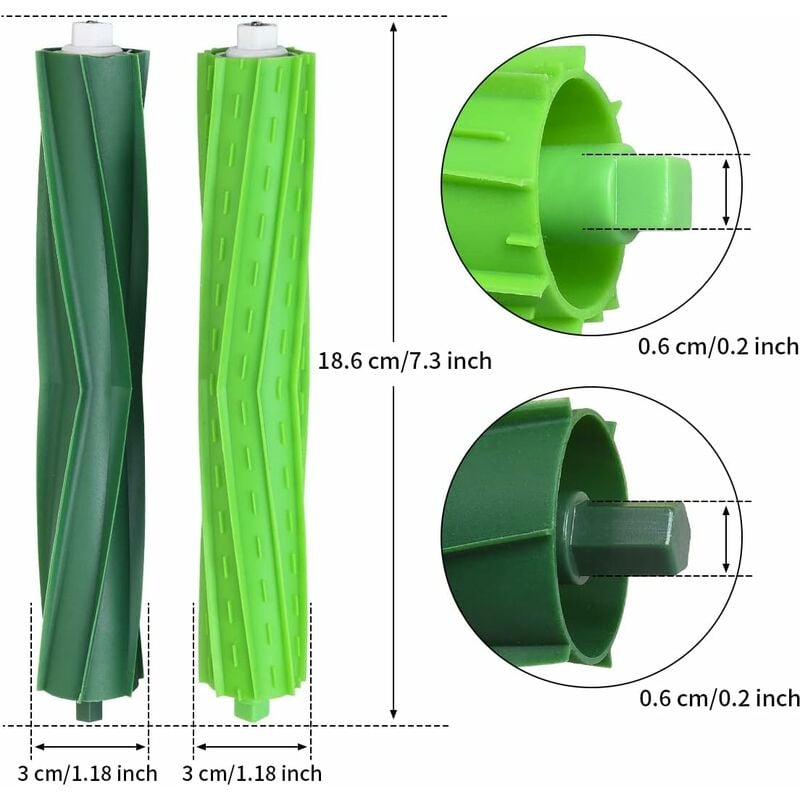 Package Multi-Surface Rubber Brushes Vacuum Cleaner Accessories for iRobot Roomba E5 E6 i7 i7 plus i8 i8+ i6 i6+ i4 i4 and Other Vacuum Cleaner Series - Image 4