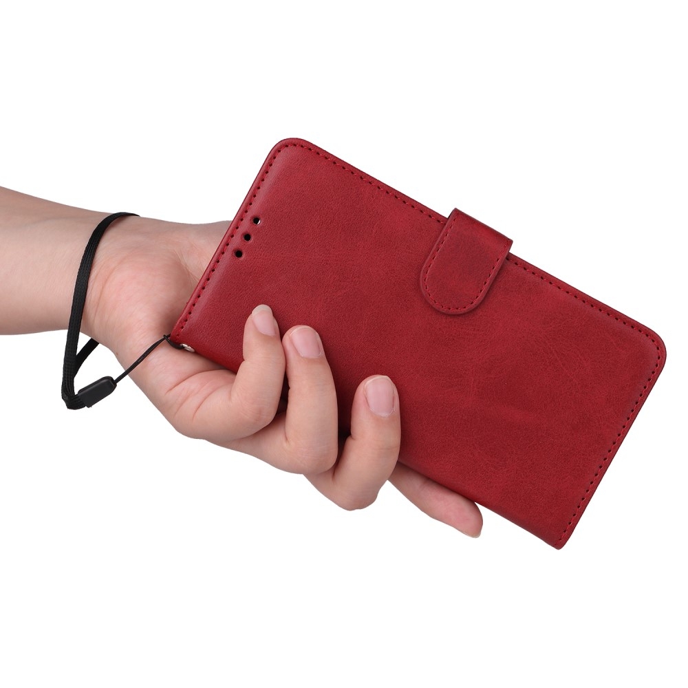 SKALO Samsung A55 5G PU Leather Wallet Case - Multiple Colors Red - Image 7