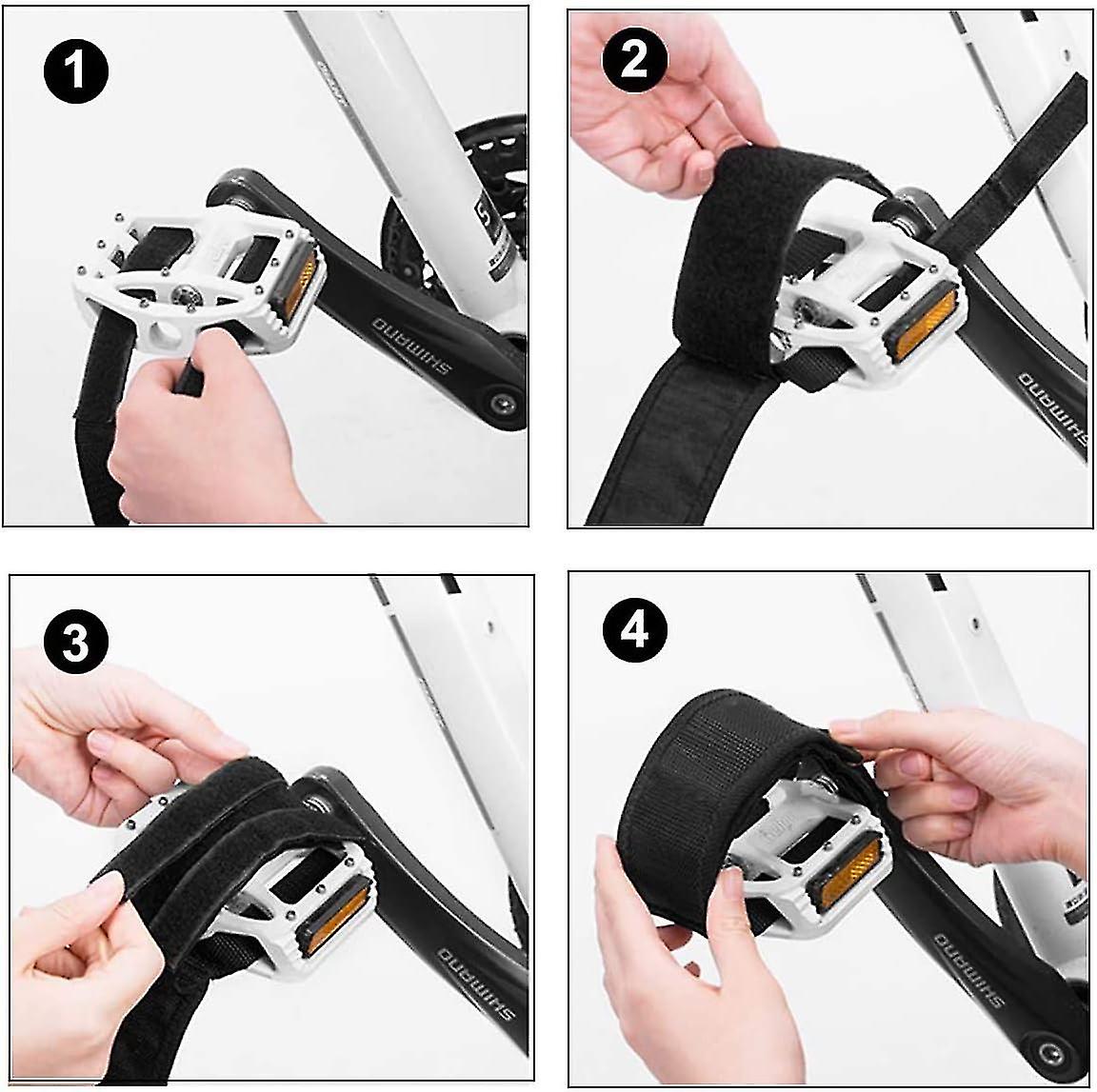 Pair Universal Bicycle Pedal Straps, Adjustable Non-Slip Double Adhesive Pedal Toe Clips Nylon Pedal Straps, Bicycle Pedal Accessories - Image 5