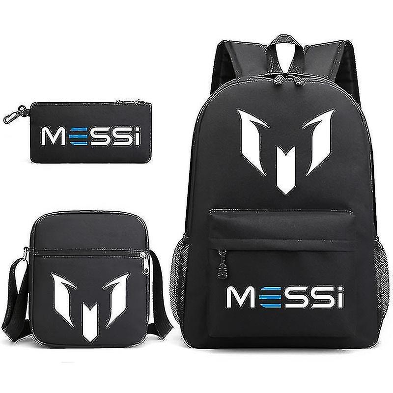 3pcs Football Messi Backpack Rucksack Women Men Travel Laptop Teenagers Molas Toes Sac Only Backpack- Perfet Only Backpack none_tfrf Only Backpack none - Image 1