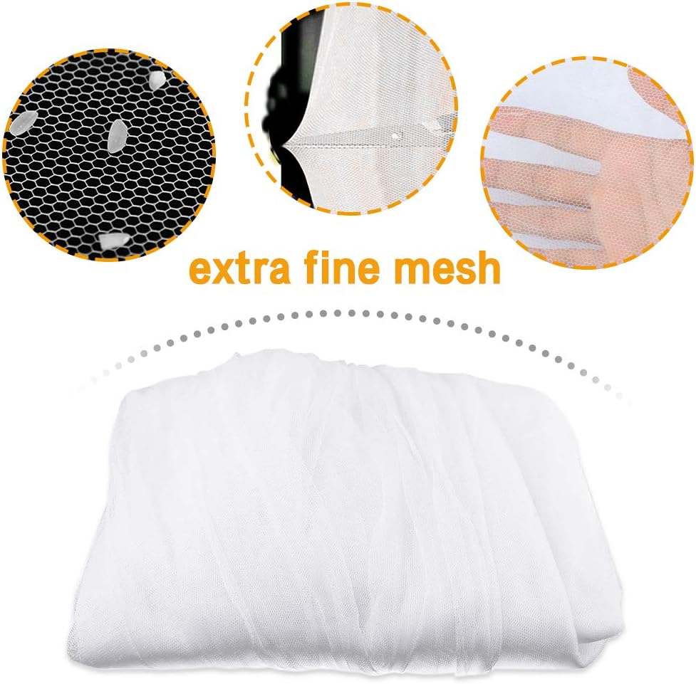 Mosquito net, large mosquito net with frame for king size bed, mosquito net for indoor and outdoor use (200 x 220 x 210 cm) - Image 4
