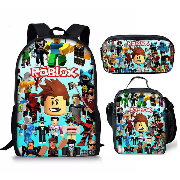 3D Roblox Backpack, Lunch Bag and Pencil Case - 3-pack 3pcs - Image 1