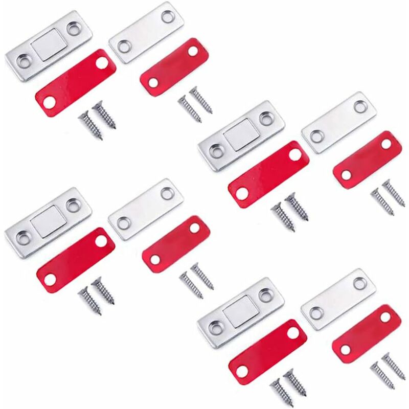 4/8-pack Self-Adhesive Magnetic Cabinet Door Catches Stainless Steel Magnet Lock for Kitchen Cabinet Magnetic Closing Drawer Cupboard Door Lock. - Image 1