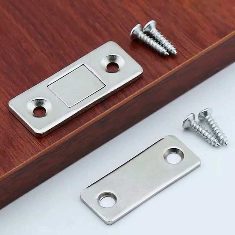 4/8-pack Self-Adhesive Magnetic Cabinet Door Catches Stainless Steel Magnet Lock for Kitchen Cabinet Magnetic Closing Drawer Cupboard Door Lock. - Image 4
