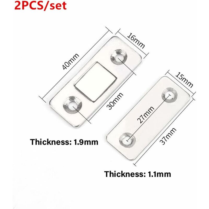 4/8-pack Self-Adhesive Magnetic Cabinet Door Catches Stainless Steel Magnet Lock for Kitchen Cabinet Magnetic Closing Drawer Cupboard Door Lock. - Image 5