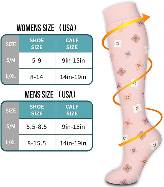 Compression Socks for Women & Men Circulation (6 Pairs) - Graduated Support Socks for Running, Athletic Sports, S/M—max S\/M - Image 6