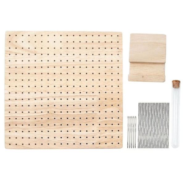 Boutique Wooden Crochet Blocking Board Knitting Blocking Mat with Bar Needles for Knitting & Crocheting - Image 1