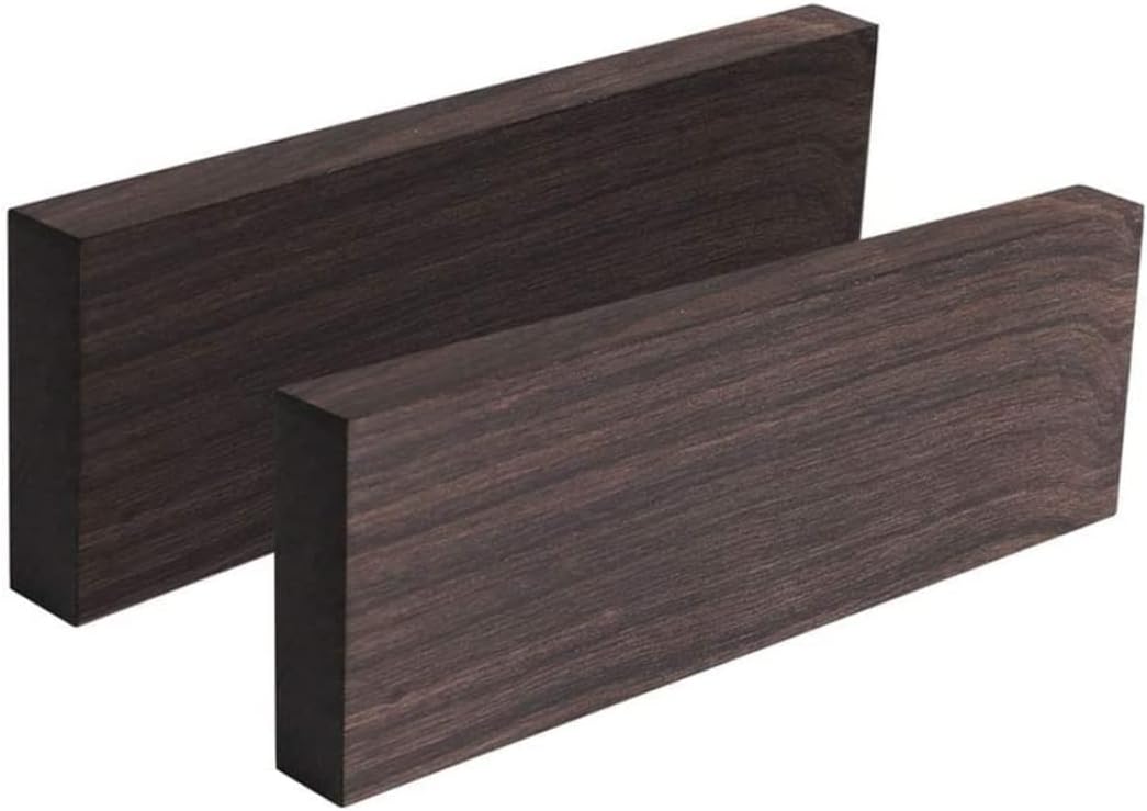 Wood blank ebony wood wood glossy fade-resistant musical instrument ebony blank DIY material 2 pcs - Image 1