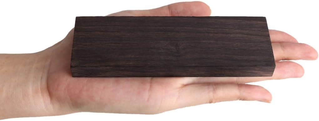 Wood blank ebony wood wood glossy fade-resistant musical instrument ebony blank DIY material 2 pcs - Image 5