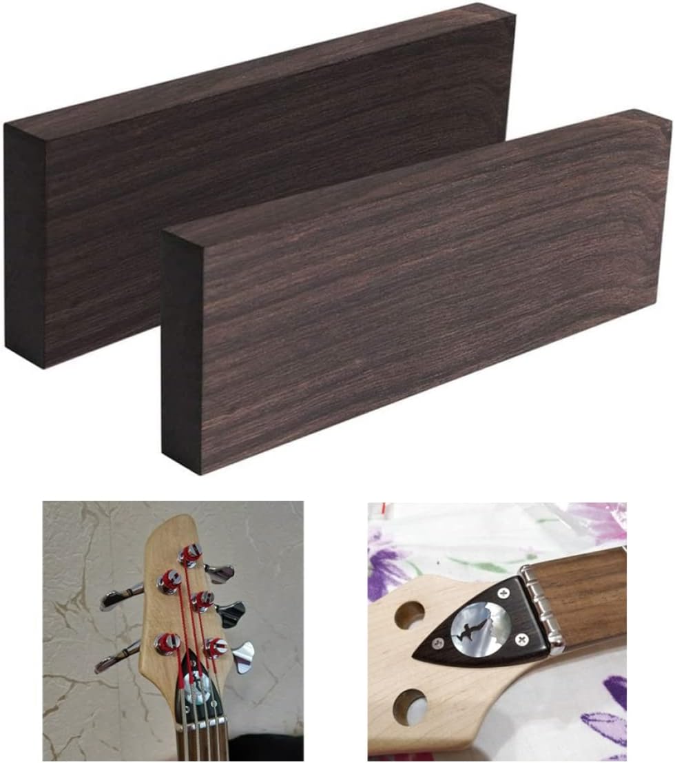 Wood blank ebony wood wood glossy fade-resistant musical instrument ebony blank DIY material 2 pcs - Image 6