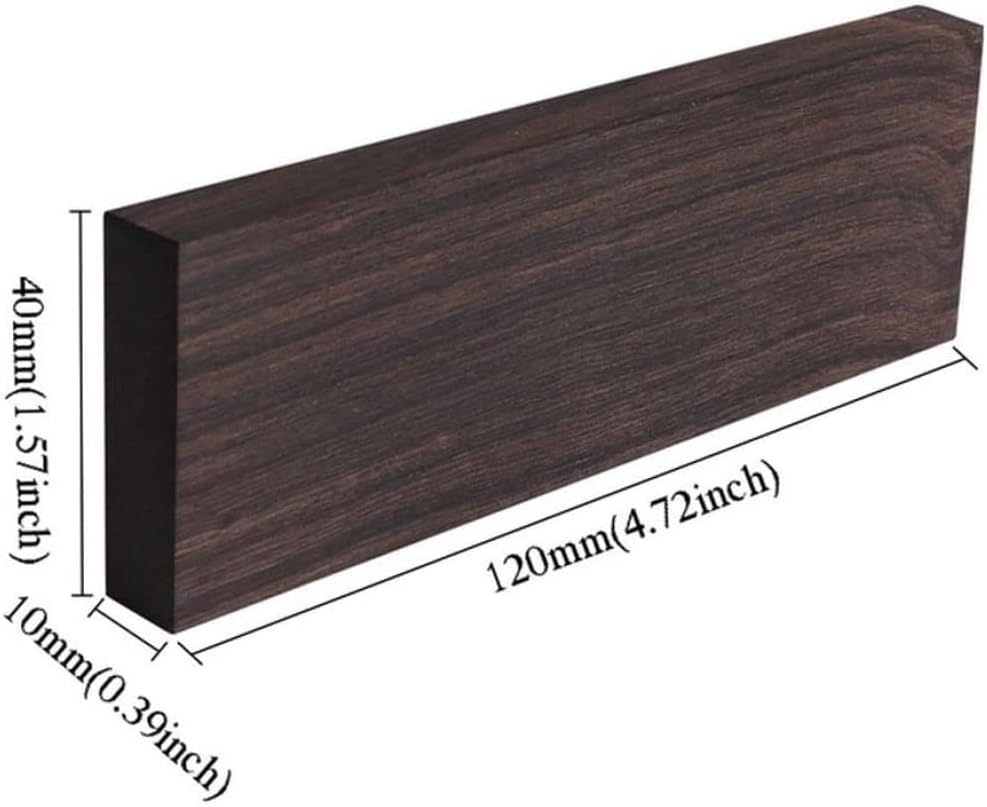 Wood blank ebony wood wood glossy fade-resistant musical instrument ebony blank DIY material 2 pcs - Image 7