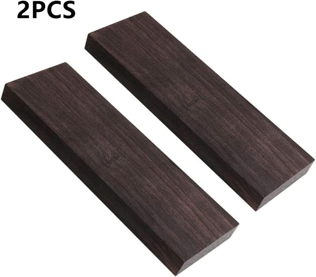 Wood blank ebony wood wood glossy fade-resistant musical instrument ebony blank DIY material 2 pcs - Image 8