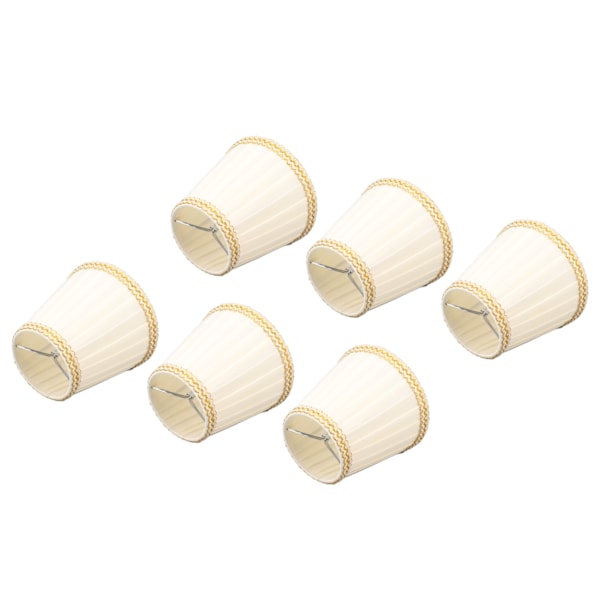 6pcs Small Lampshades Clip On Drum Light Shade Fabric For Chandeliers Light Bulbs Lighting Accessories - Image 4