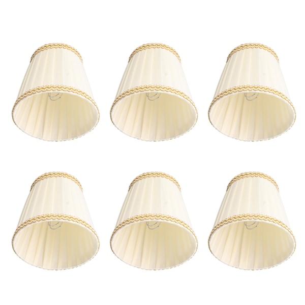 6pcs Small Lampshades Clip On Drum Light Shade Fabric For Chandeliers Light Bulbs Lighting Accessories - Image 5