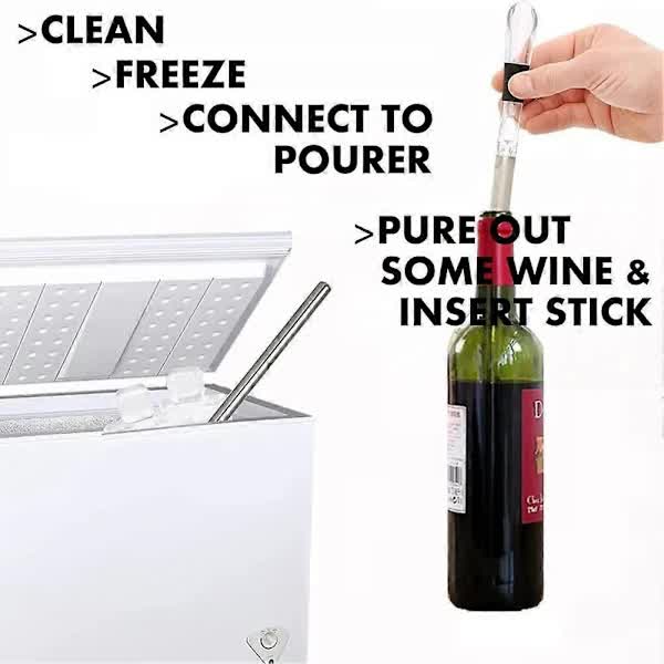 2-pack Wine Cooler Wine Bottle Cooler Stainless Steel Wine Chiller Wine Decanter with Wine Aerator - Image 5