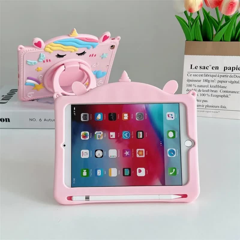 Kids Stand Case for Samsung Galaxy Tab S6 A7 Lite A8 A9 Plus 8.7 11 inch Cartoon Unicorn Silicone Tablet Protective Case JMDJS-S_tfrf JMDJS-SP Tab A9 Plus 11 inch - Image 3