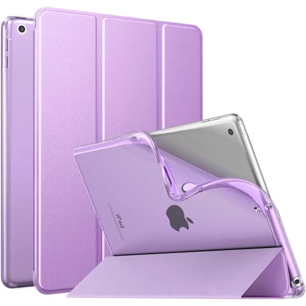 /NN/ Purple iPad 10.2 Case for iPad 9th Generation 2021/iPad 8th Generation 2020/iPad 7th Generation 2019 Soft Frosted Cover Slim Case with S - Image 1