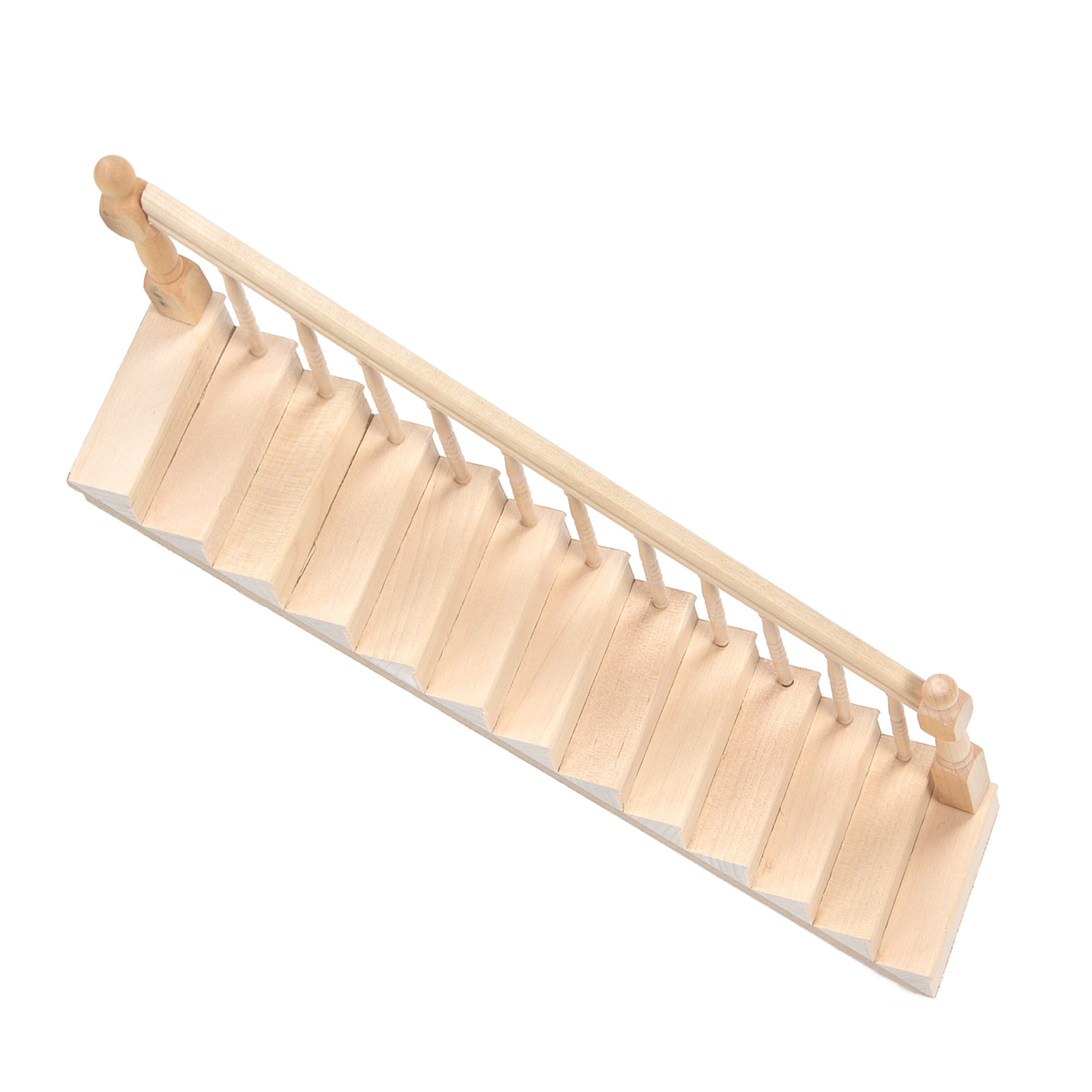Dollhouse Stairs Smooth Rounded Corners Birch Material DIY Vivid Cute 1/12 Scale Miniature Staircase for Crafts - Image 5