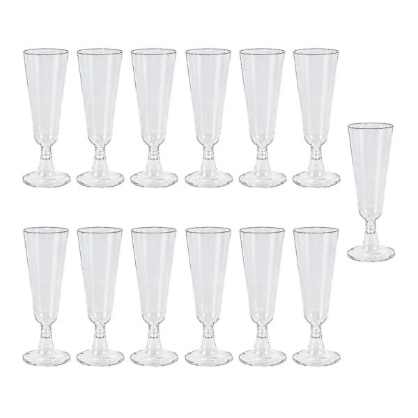 60 pcs 150 ml plastic wine glasses, champagne glasses, red wine glasses, versatile, a must for party carnivals - Image 1