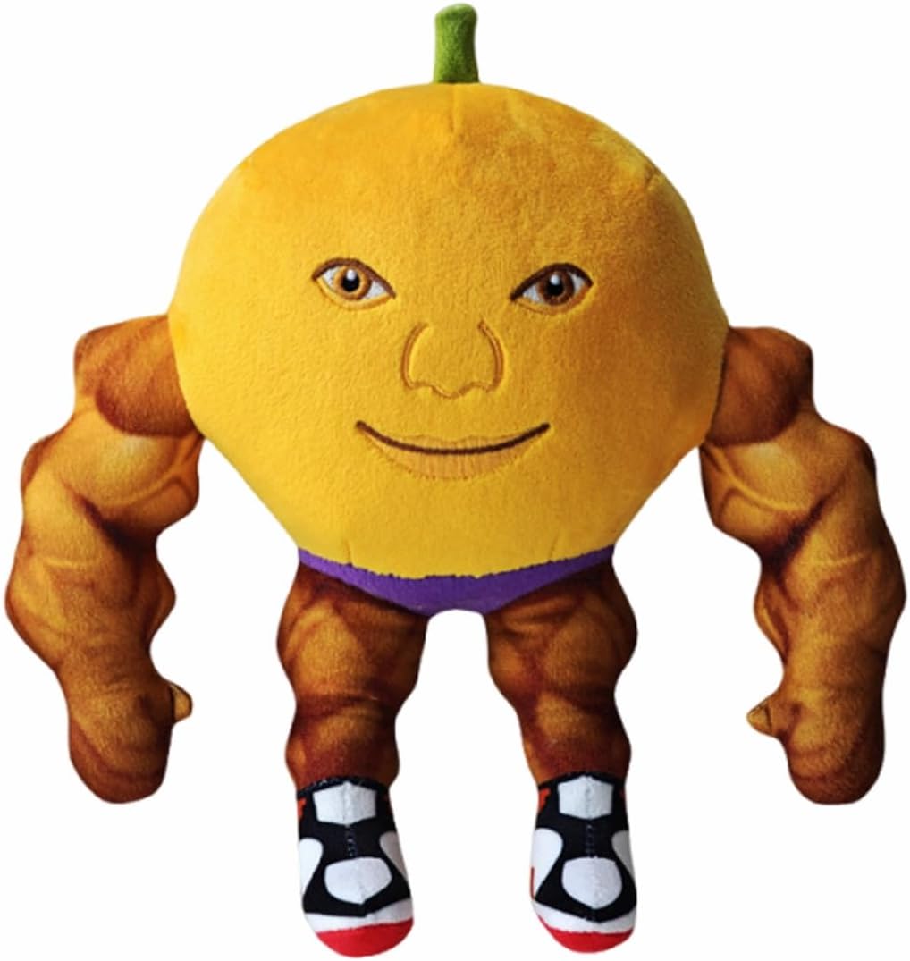 Italian Brainrot Plush, 25 cm U Din Din Din Din Dun Ma Din Din Din Dun Orange Bodybuilder Plush Pillow for Video Game Fans Bodybuilder-tfrf Bodybuilder - Image 1