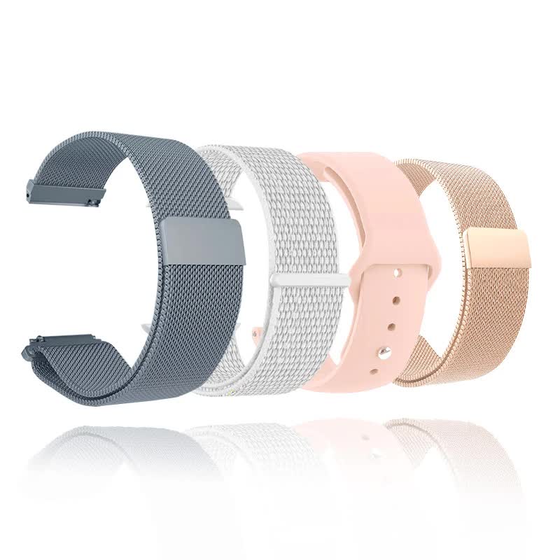 18mm 20mm 22mm Metal Bracelet for Garmin Vivoactive 3 4 4s Watch Band Venu 2 2s SQ Forerunner 645 Bracelet Silicone Loop Nylon Wrist Metal Rose Gold Metal Rose Gold For Garmin Venu SQ - Image 2