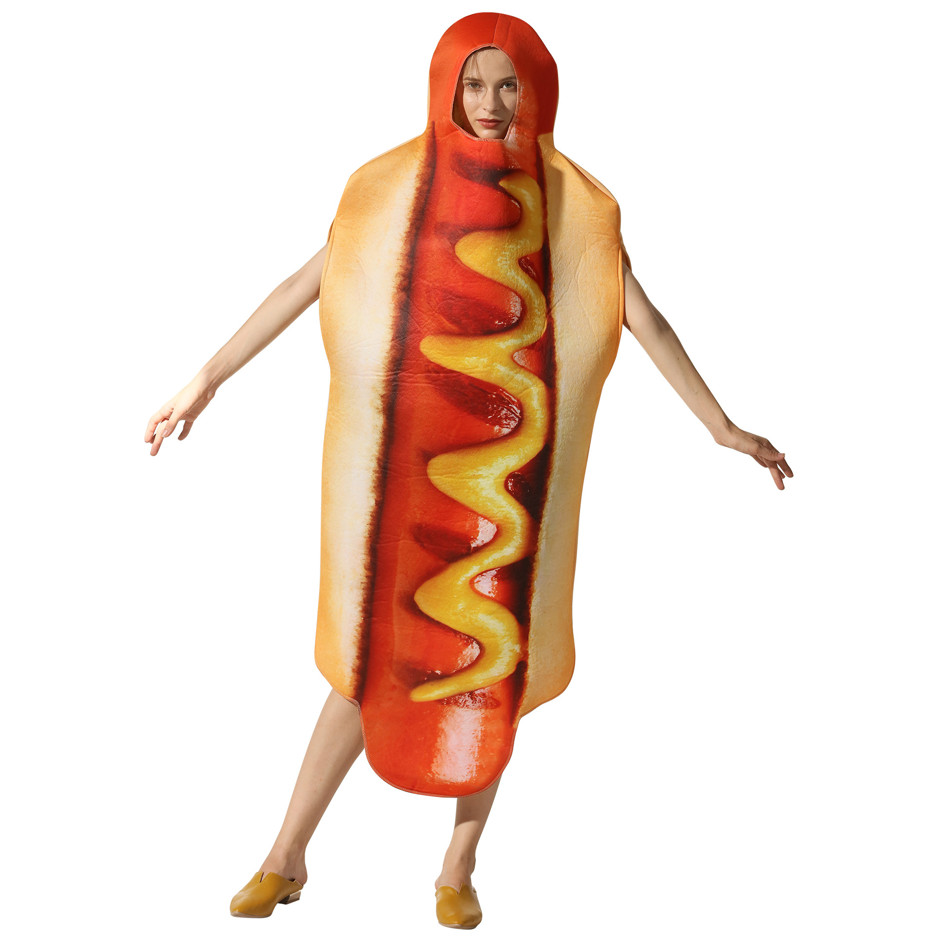 Halloween party costume hot dog cosplay costume stage performance_tfrf - Image 1