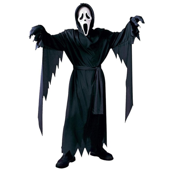 5-14 Years Children Halloween Scream Cosplay Costume Ghost Children's Fancy Dress With Mask 12-14 Years - Image 1