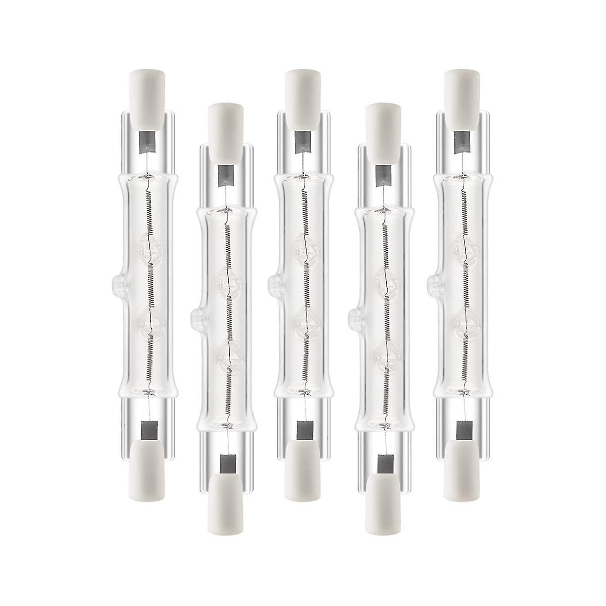 5-pack R7s 118mm 200W 230V, R7s Halogen Linear Light Source, Dimmable Halogen Lamp for Construction Works_MGF 200W - Image 1