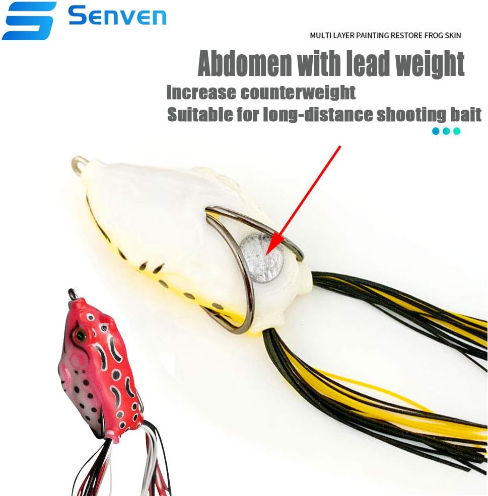 pcs Crank Frog Frog, Soft Fishing Lure 3D Eye Frog Lure and, ZQKLA_MGF - Image 3
