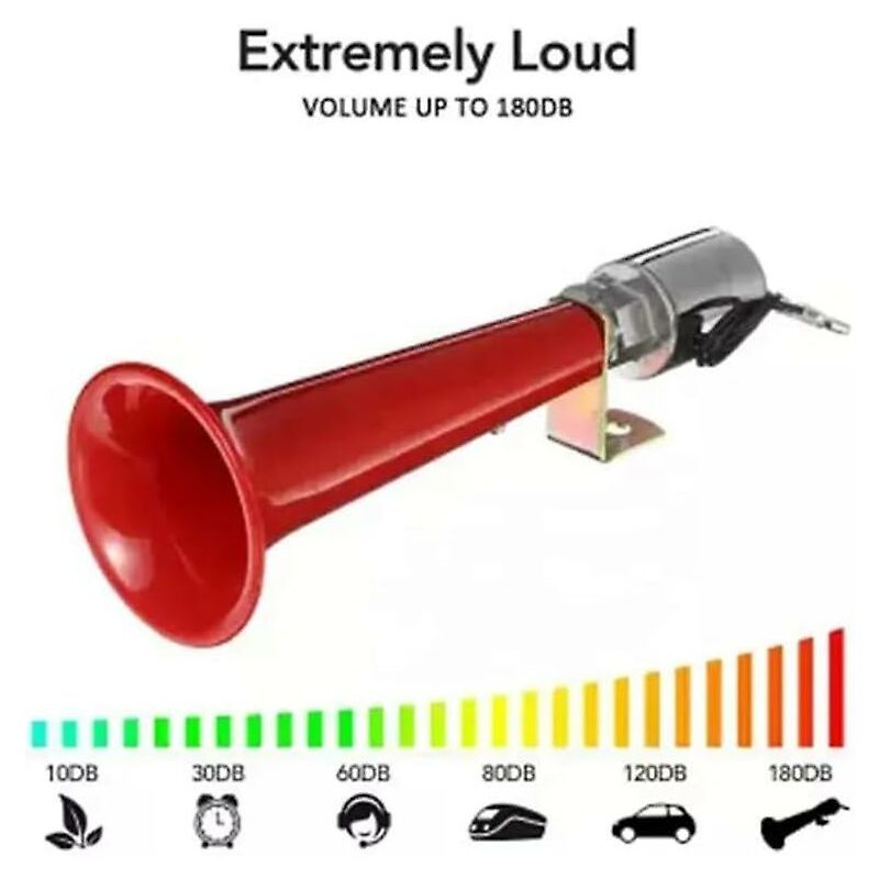 12V 24V Turkish Horn, 180dB Red Universal Truck Horn for SUVs Motorcycles Caravans - Image 4