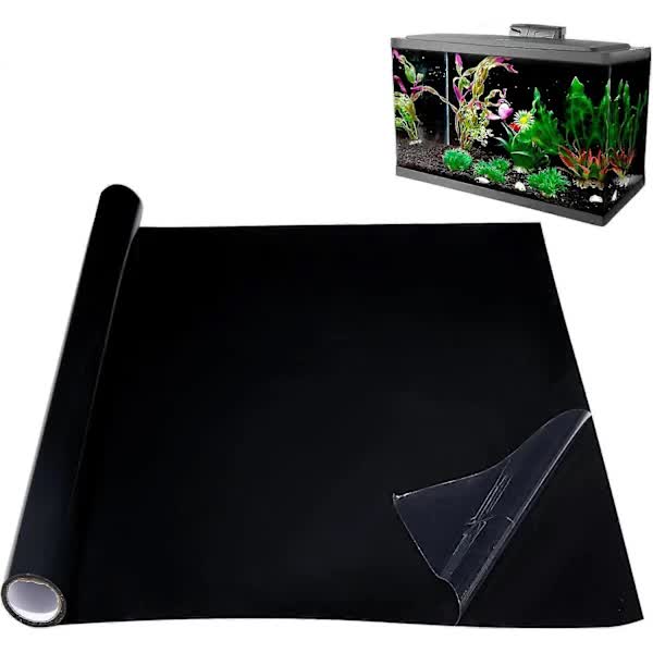 /NN/ Aquarium Background | Static Adhesive Black Aquarium Poster | Aquarium Poster - Image 1