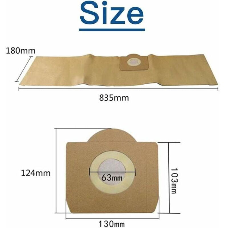 Karcher WD3 Vacuum Cleaner Bags, 5-pack straight vacuum cleaner bags for Karcher WD3, WD 3 Premium, WD3200, WD3500P, A2204, A2204, A2534, SE4001.._MGF - Image 2