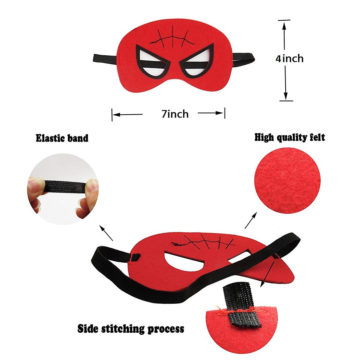 Superhero Masks Party Favors - 32 Pack Felt and Elastic Masks for Kids - Image 5