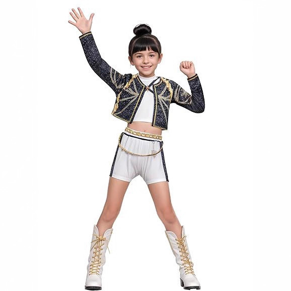 2025 Demon Hunter K-Pop Costume | Halloween Outfit Women Kids Cosplay No. 7 3-piece set_tfrf No. 7 3-piece set 130cm - Image 4