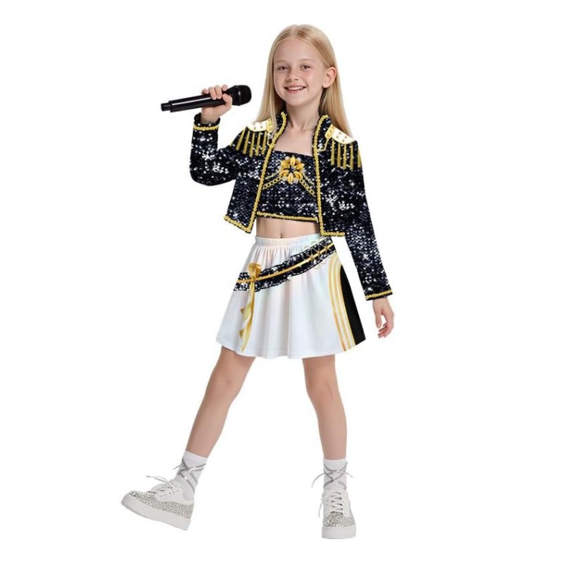 2025 Demon Hunter K-Pop Costume | Halloween Outfit Women Kids Cosplay No. 7 3-piece set_tfrf No. 7 3-piece set 130cm - Image 5