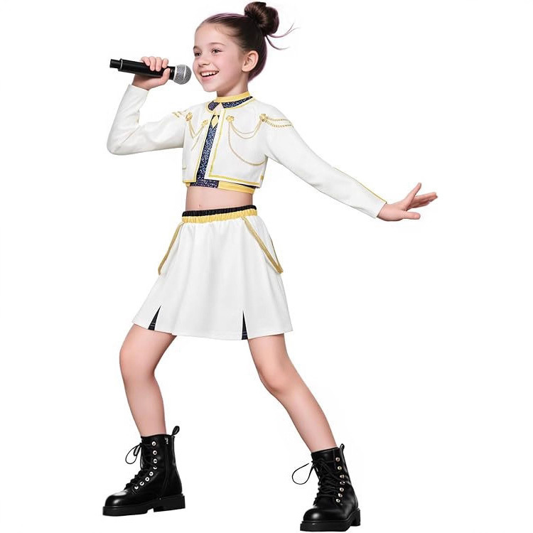 2025 Demon Hunter K-Pop Costume | Halloween Outfit Women Kids Cosplay No. 7 3-piece set_tfrf No. 7 3-piece set 130cm - Image 8
