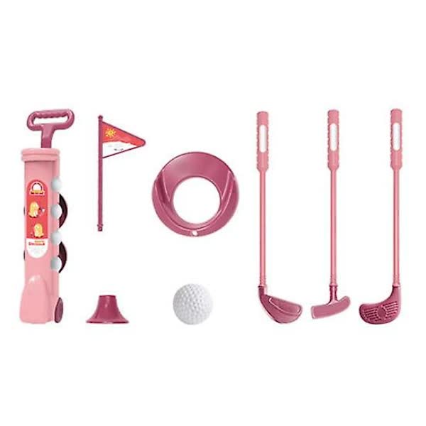 Set Kids Golf Toys Play Set with Golf Club 4 Balls Flag Practice Hole Putter Parent-Child Interaction Indoor Outdoor Golf Sports Toy Pi... - Image 1