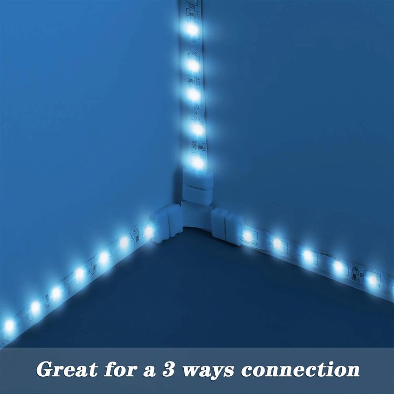 RGB LED Strip Connector Kit 30pcs 4Pin 10mm Solderless for SMD 5050 with 20 Gapless 5L 5T Contacts - Image 3