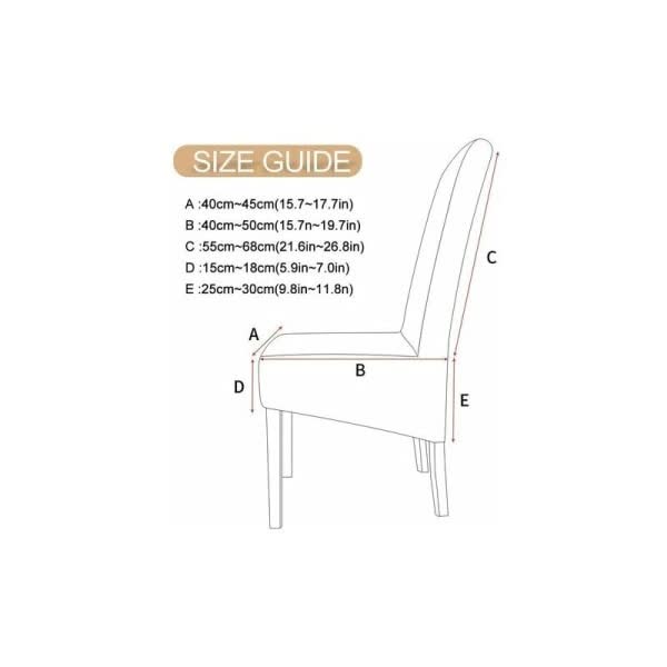 6-pack Washable Universal Stretch Microfiber Chair Covers - Image 2