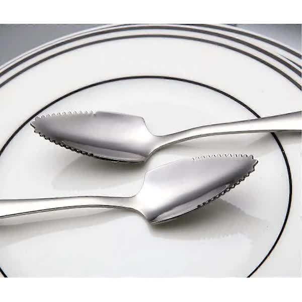 Stainless Steel Grapefruit Spoons, 6-Pack with Spikes - Image 2