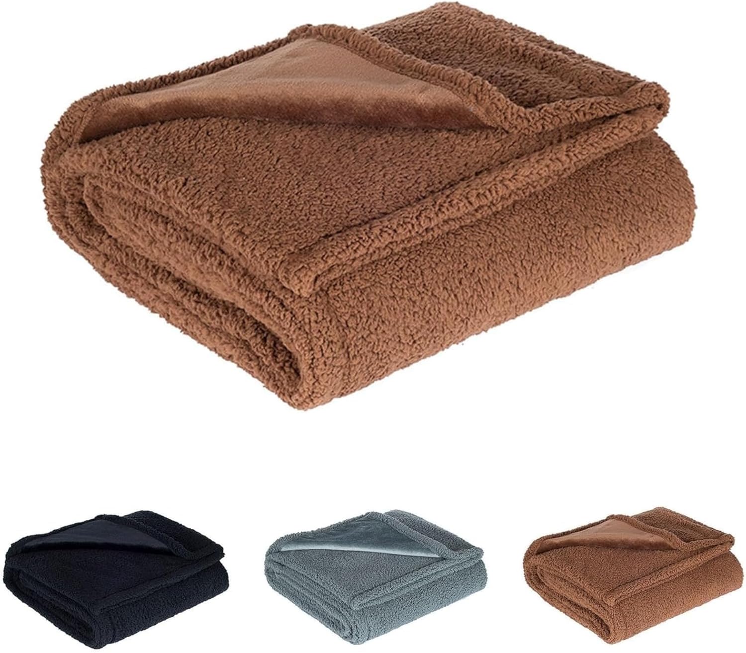 The Waterproof Blanket, Snuggle Blanket for Sofa Bed Couch, Waterproof Pet Blanket for Dog and Cat, 100% Leak Proof Waterproof Fully Pee Proof Brown Brown L:145*165CM - Image 1