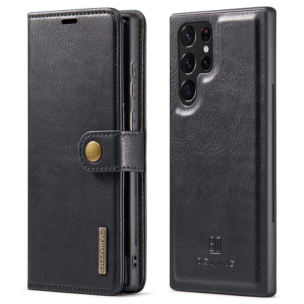 DG.MING 2-in-1 Magnetic Wallet Samsung Galaxy S22 Ultra Black_max - Image 1