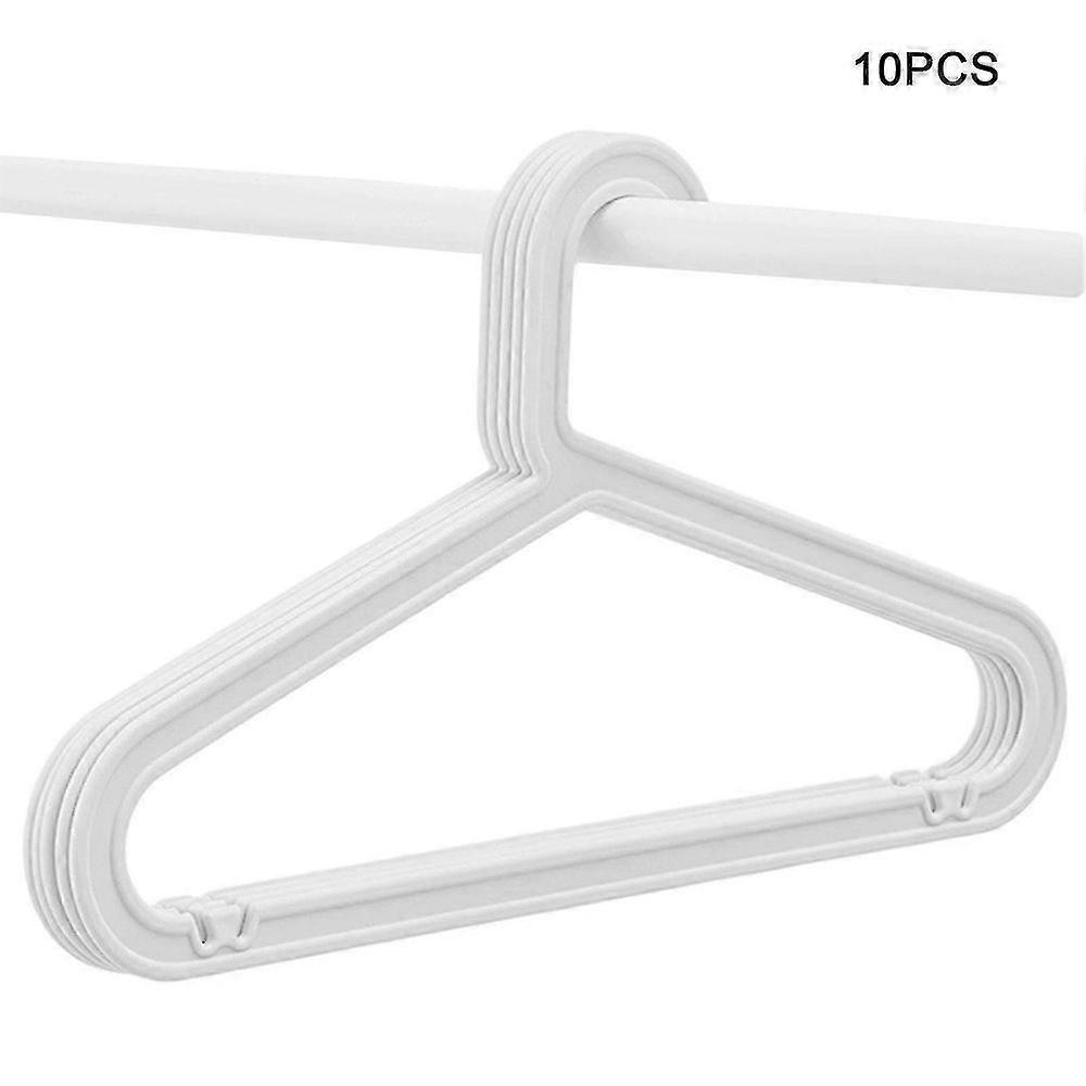10-pack Standard PP Hanger Lightweight Shirt Hanger For Everyday Use White - Image 4