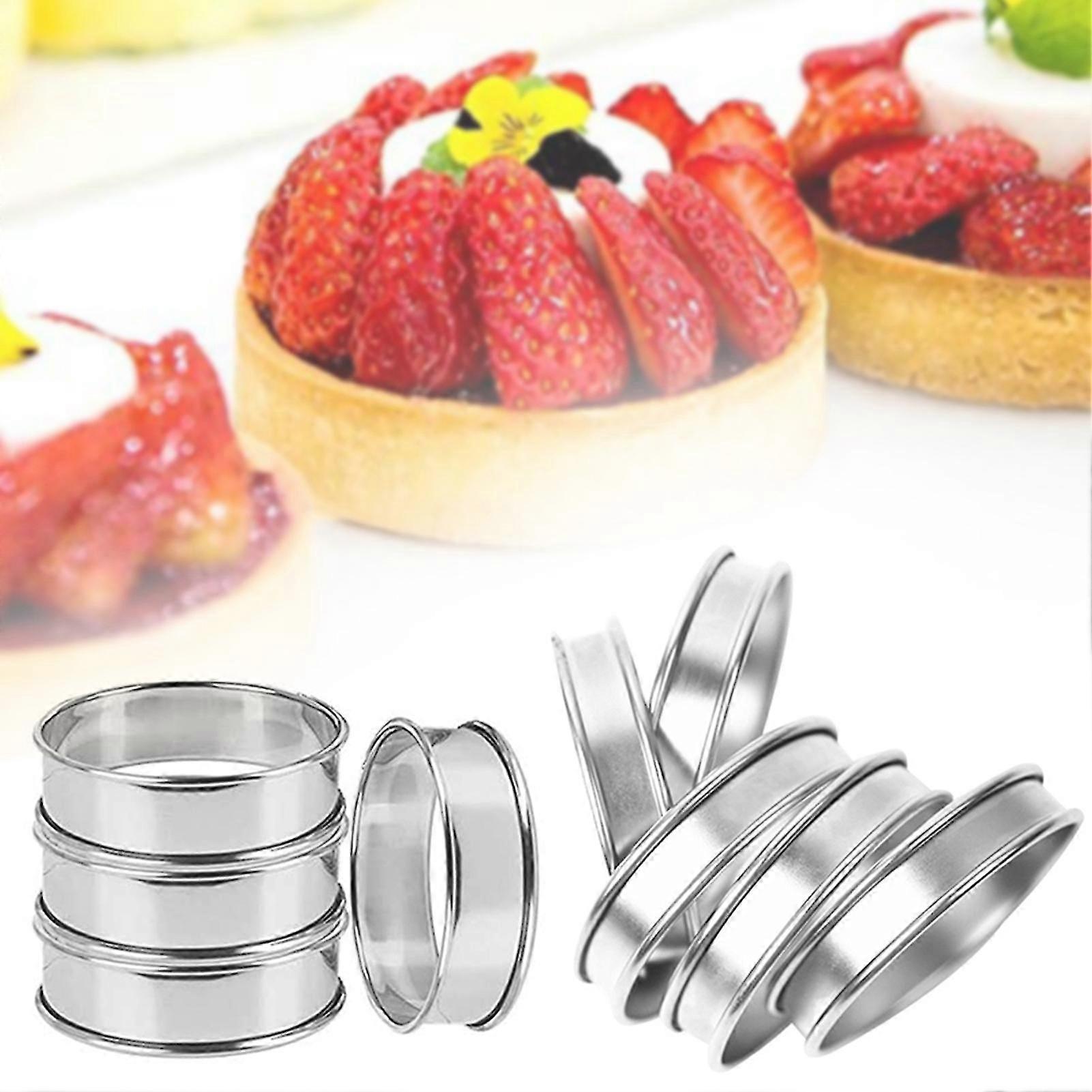 4pcs Stainless Steel Muffin Rings Nonstick Muffin Rings Pastry Rings for Home Baking - Image 2